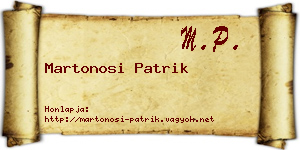 Martonosi Patrik névjegykártya